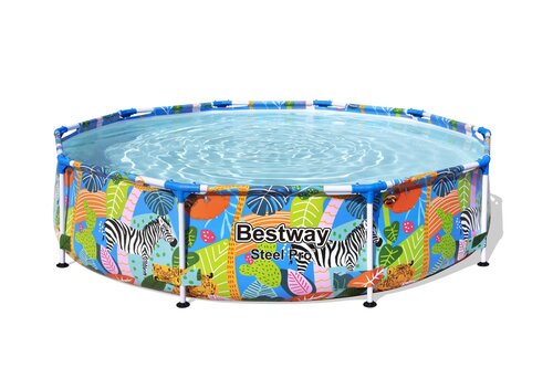 Каркасный бассейн Bestway Steel Pro Safari, 305x66 см, без фильтра цена и информация | Бассейны | 220.lv
