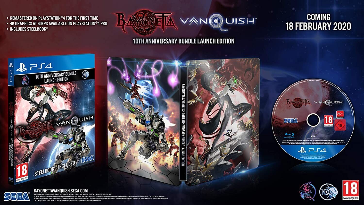 PS4 Bayonetta and Vanquish 10th Anniversary Bundle Launch Steelbook Edition цена и информация | Datorspēles | 220.lv