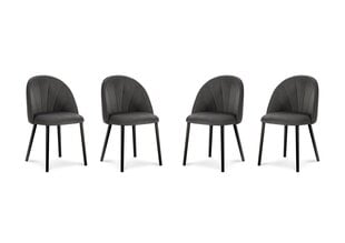 Комплект из 4-х стульев Milo Casa Livia, темно - серый цена и информация | Стулья для кухни и столовой | 220.lv