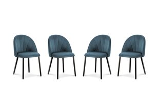 Комплект из 4-х стульев Milo Casa Livia, синий цена и информация | Стулья для кухни и столовой | 220.lv