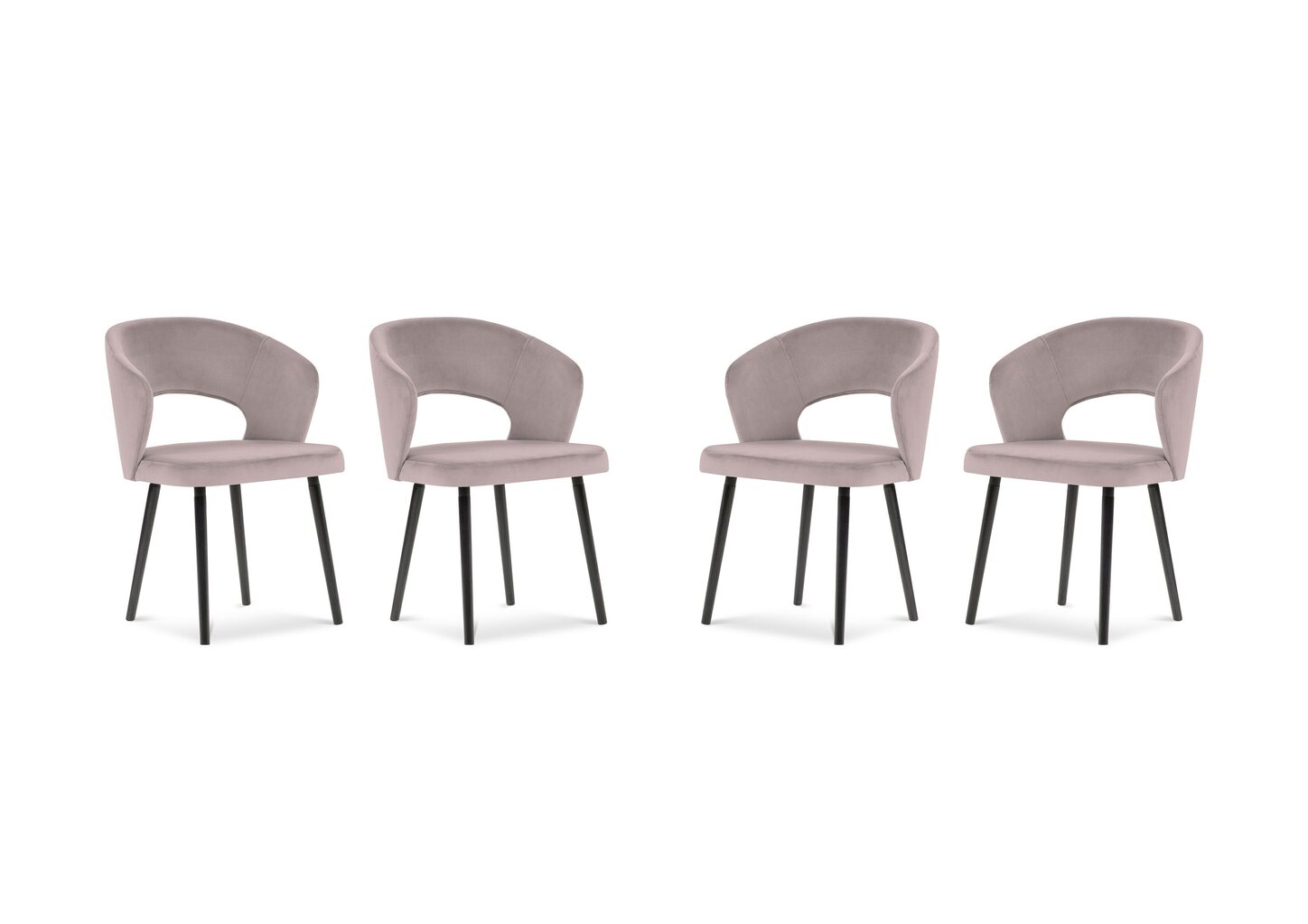 4-u krēslu komplekts Windsor and Co Elpis, rozā cena un informācija | Virtuves un ēdamistabas krēsli | 220.lv