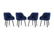 4-u krēslu komplekts Milo Casa Luisa, tumši zils cena un informācija | Virtuves un ēdamistabas krēsli | 220.lv