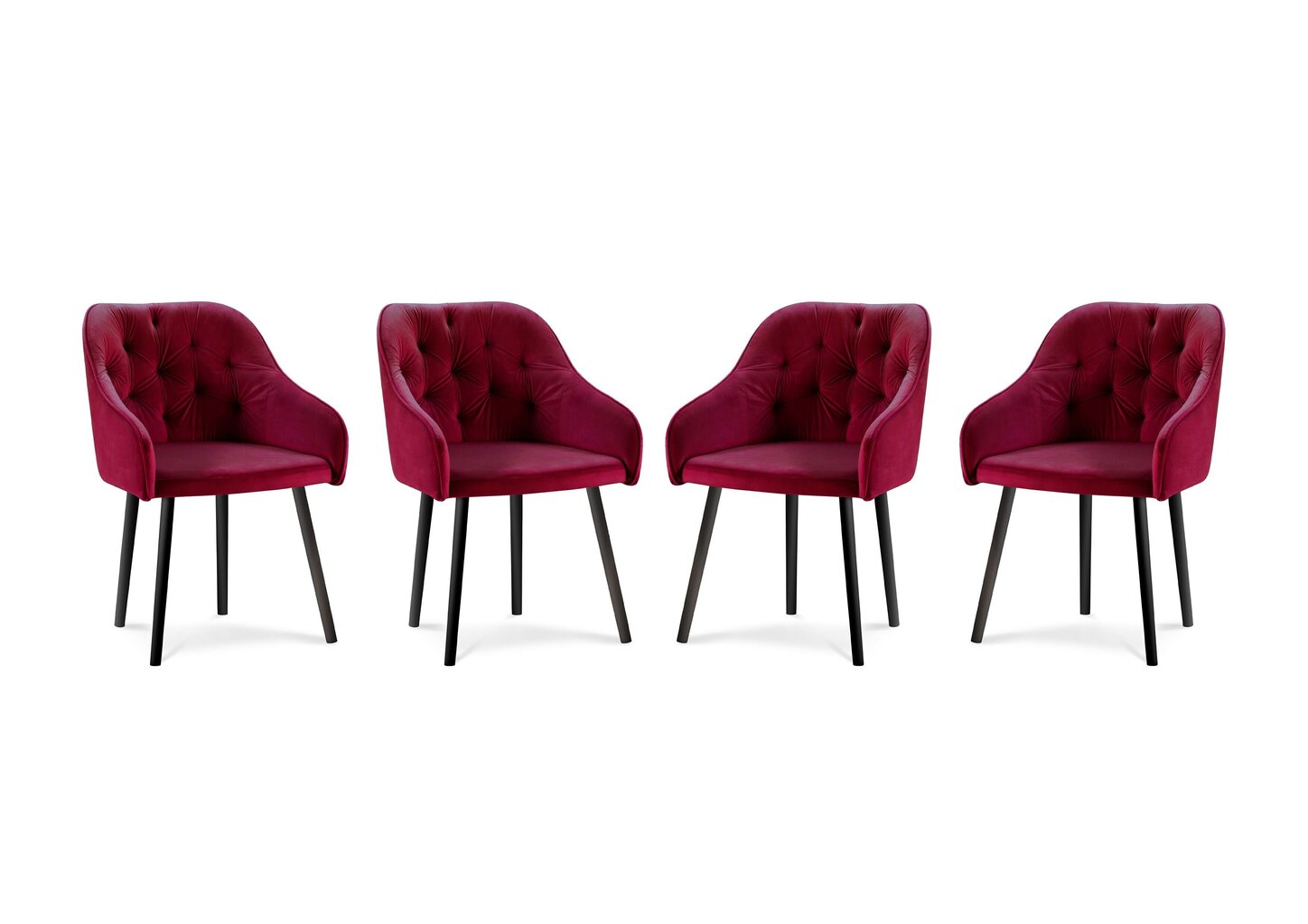 4-u krēslu komplekts Milo Casa Luisa, sarkans цена и информация | Virtuves un ēdamistabas krēsli | 220.lv