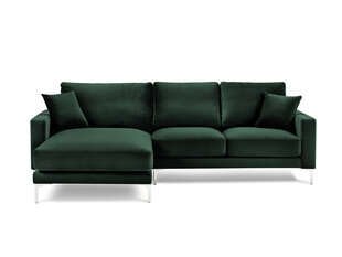 Stūra dīvāns Kooko Home Lyrique, tumši zaļa цена и информация | Угловые диваны | 220.lv