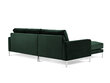 Stūra dīvāns Kooko Home Lyrique, tumši zaļa cena un informācija | Stūra dīvāni | 220.lv