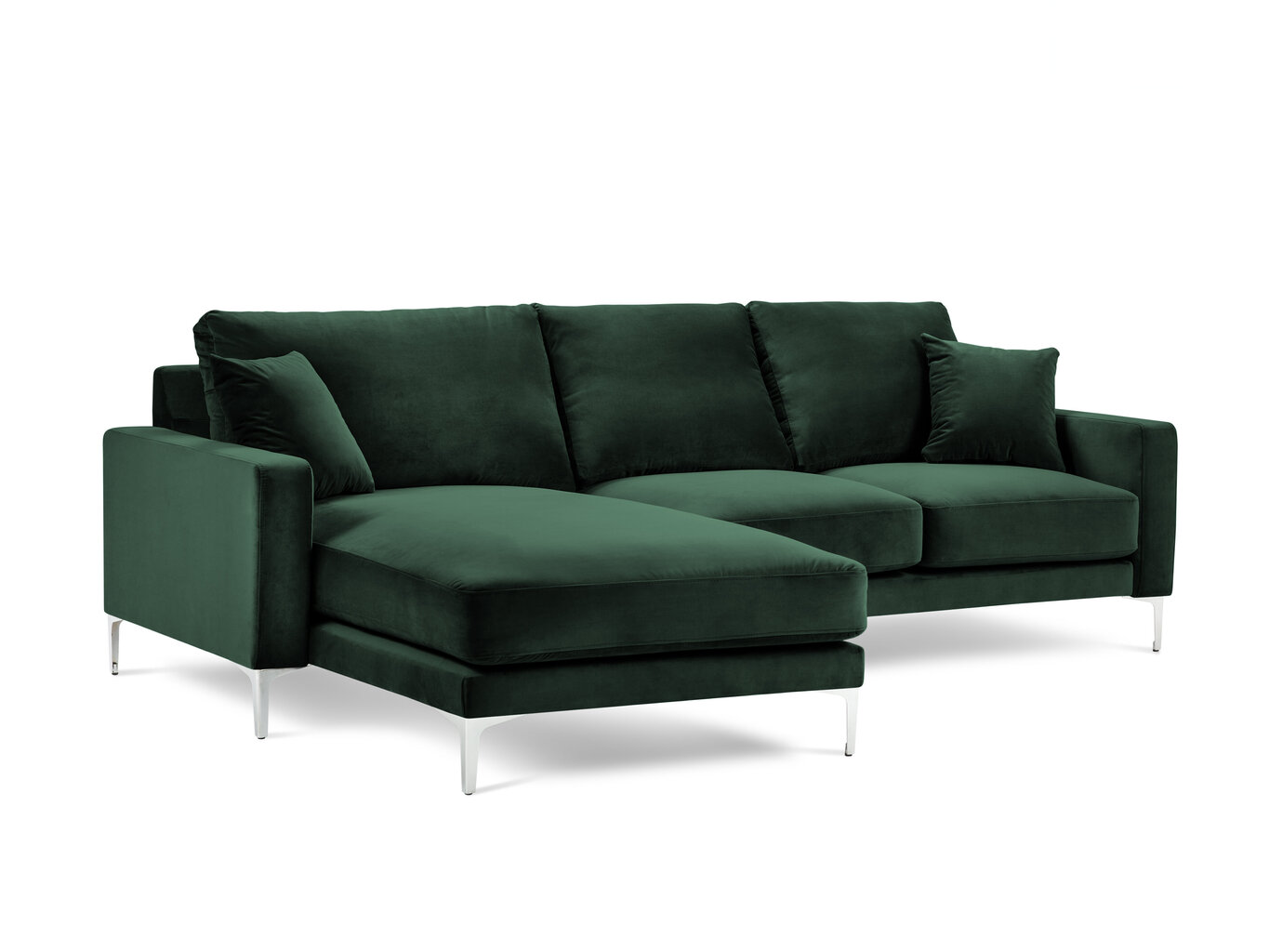 Stūra dīvāns Kooko Home Lyrique, tumši zaļa cena un informācija | Stūra dīvāni | 220.lv