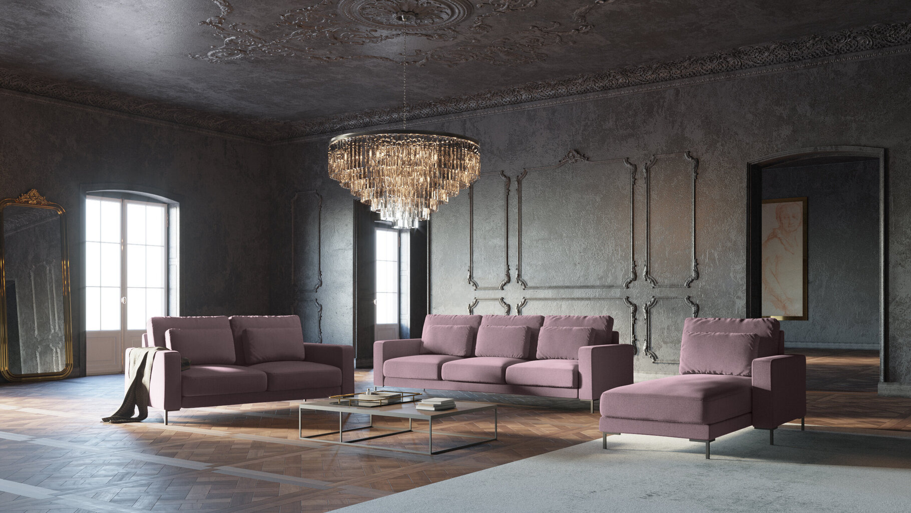 Kušete Interieurs86 Seine, rozā цена и информация | Dīvāni | 220.lv