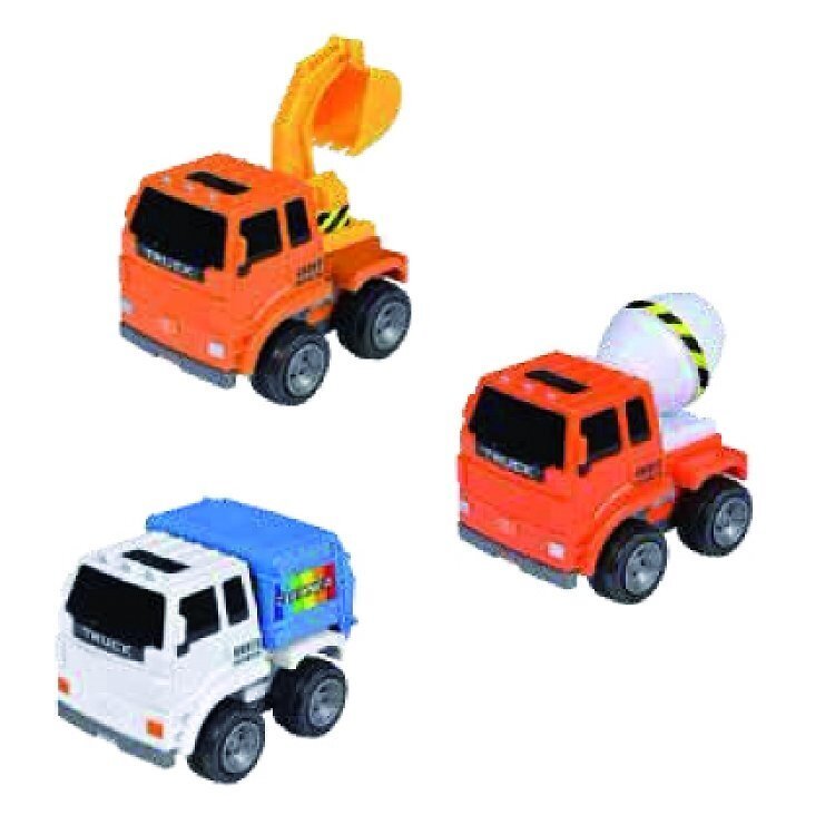 Celtniecības transportlīdzekļu komplekts, Smiki, 3 gab. cena un informācija | Rotaļlietas zēniem | 220.lv