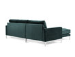 Stūra dīvāns Kooko Home Lyrique, zaļš цена и информация | Stūra dīvāni | 220.lv