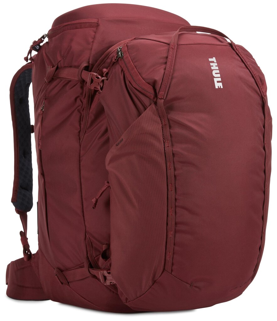 Dubultā ceļojumu mugursoma Thule Landmark Womens Dark Bordeaux 60 L, sarkana цена и информация | Sporta somas un mugursomas | 220.lv