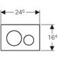 WC poga Geberit Sigma 20 115.882.KM.1, melna цена и информация | Piederumi tualetes podiem un bidē | 220.lv