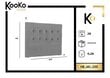 Gultas galvgalis Kooko Home Mi 200 cm, gaiši pelēks cena un informācija | Gultas | 220.lv