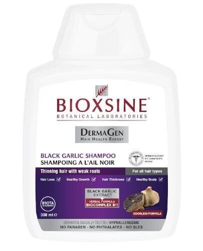Šampūns no matu izkrišanas ar melno ķiploku Bioxsine, 300 ml cena un informācija | Šampūni | 220.lv