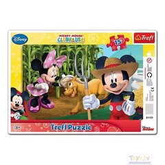 Puzle Trefl „Mikijs un Minnija“, 15 detaļu cena un informācija | Puzles, 3D puzles | 220.lv