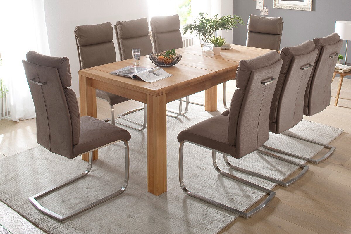 2-krēslu komplekts MC Akcent Rabea, bēša krāsas cena un informācija | Virtuves un ēdamistabas krēsli | 220.lv