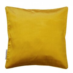 SPILVENA PĀRVALKS 40 x 40 CM VIENKĀRŠA, MĀKSLĪGĀ ZĪDA, SHANA MUSTARD цена и информация | Декоративные подушки и наволочки | 220.lv