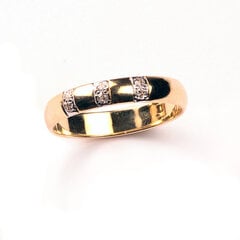 Золотое кольцо с бриллиантом 16,5 цена и информация | Кольца | 220.lv