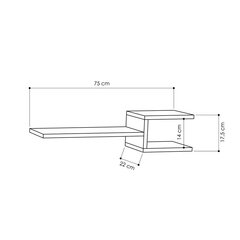 Подвесная полка Kalune Design Fork, белая цена и информация | Полки | 220.lv