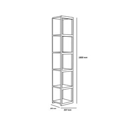 Plaukts Kalune Design Texas, ozola krāsas/balts цена и информация | Полки | 220.lv