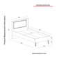 Gulta Kalune Design Ravenna, 90x190 cm, balta cena un informācija | Gultas | 220.lv