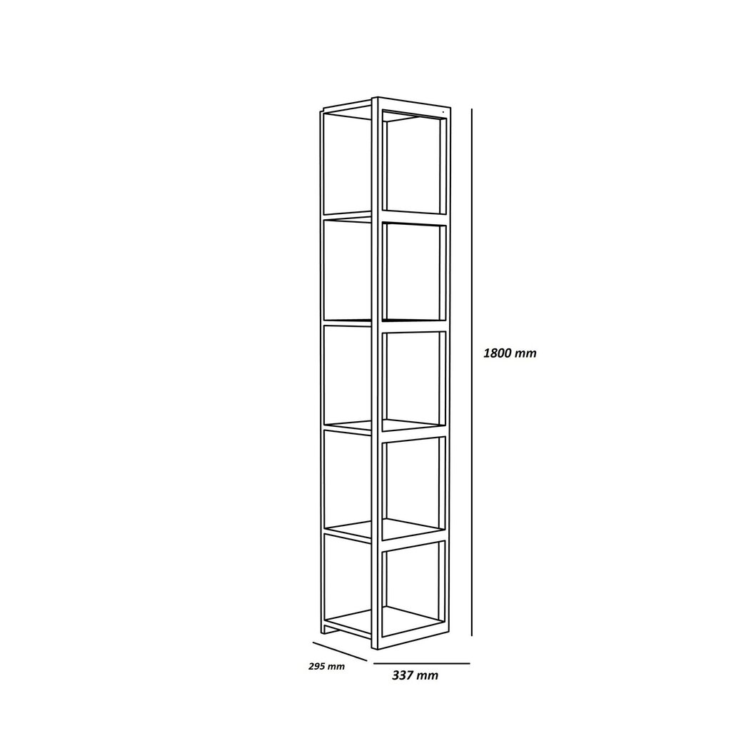 Plaukts Kalune Design Texas, melns/balts цена и информация | Plaukti | 220.lv