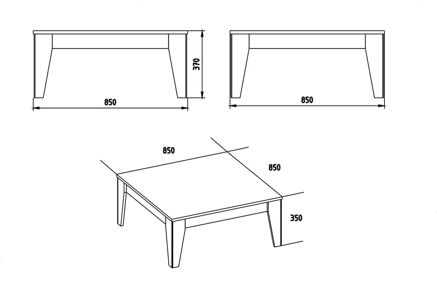 Kafijas galdiņš Kalune Design Lorenz, brūns/melns cena un informācija | Žurnālgaldiņi | 220.lv