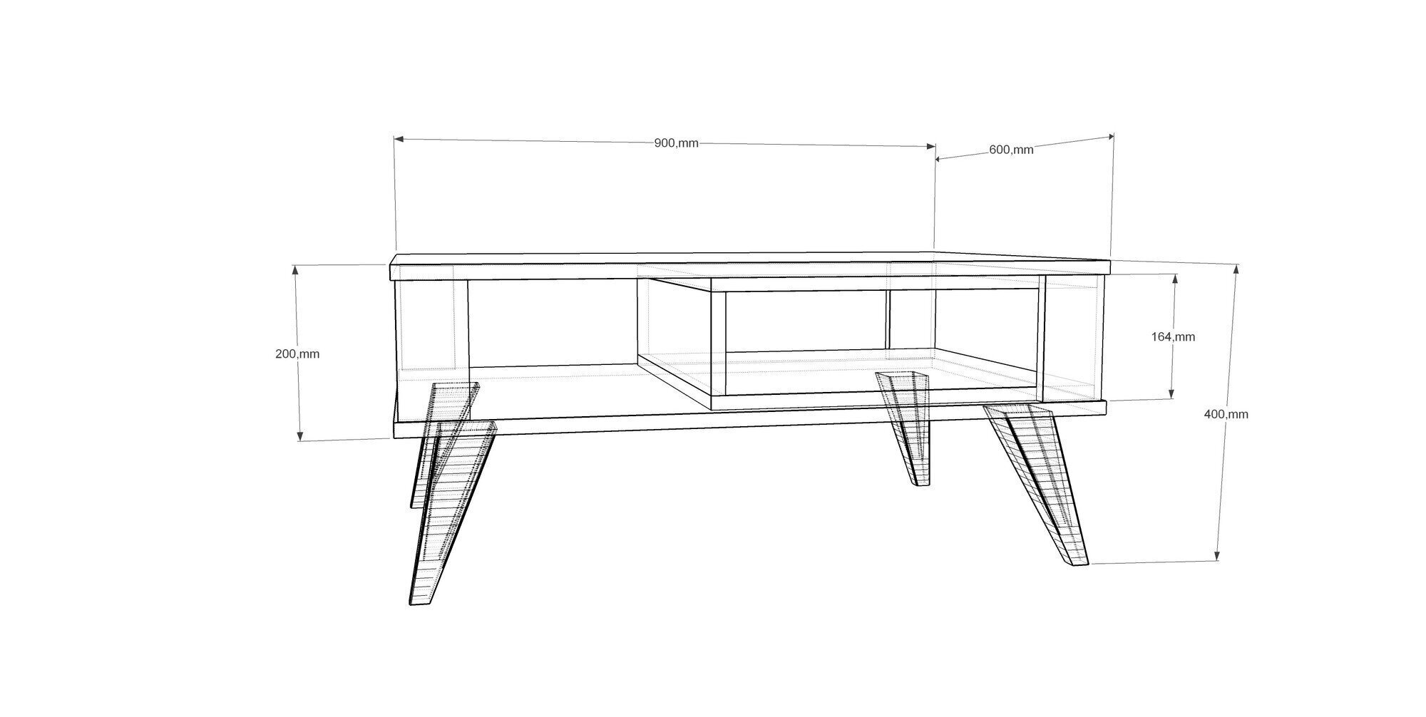 Kafijas galdiņš Kalune Design Ionis, brūns/balts cena un informācija | Žurnālgaldiņi | 220.lv