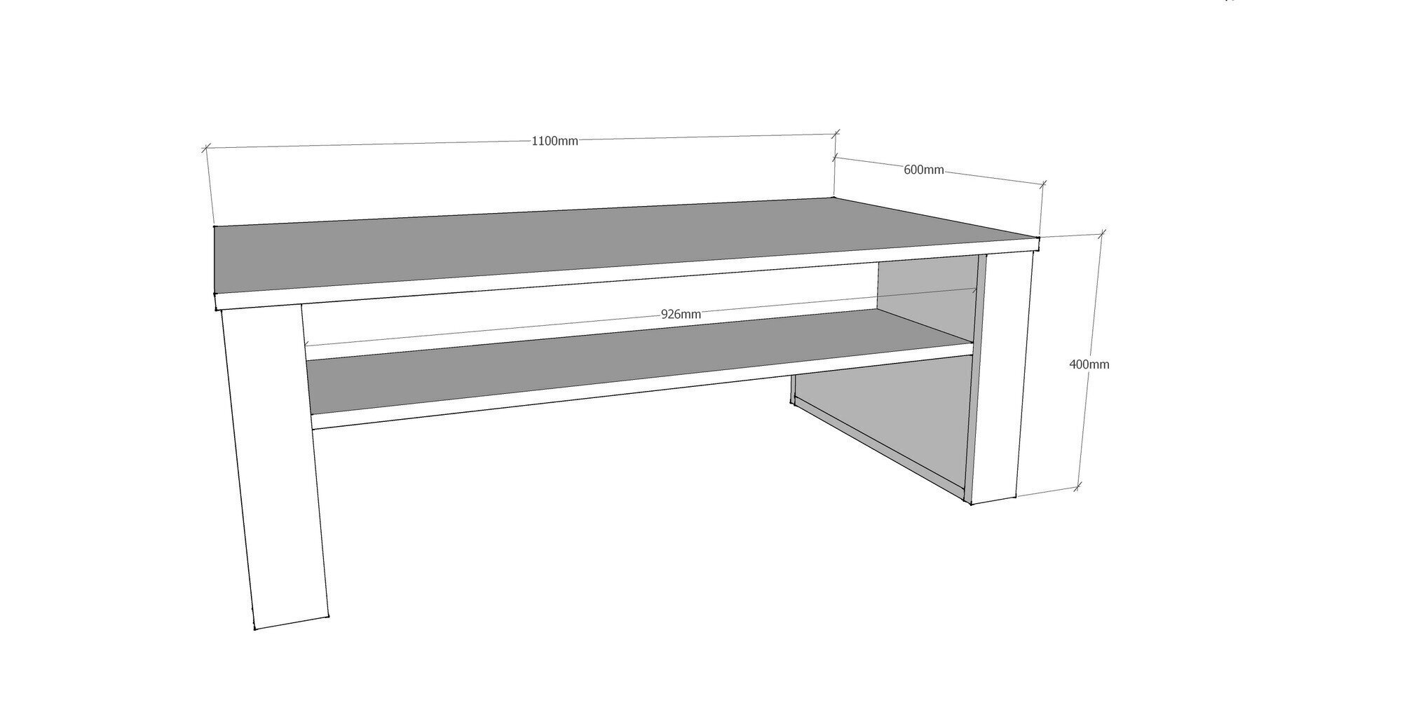 Kafijas galdiņš Kalune Design Manhattan, 110 cm, brūns/tumši pelēks cena un informācija | Žurnālgaldiņi | 220.lv