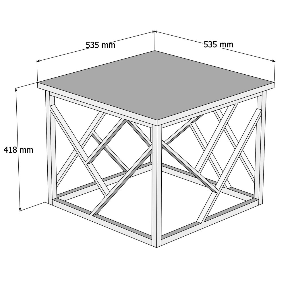 Kafijas galdiņš Kalune Design Woda, brūns/melns цена и информация | Žurnālgaldiņi | 220.lv