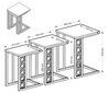 3-u kafijas galdiņu komplekts Kalune Design Klark, brūns/melns cena un informācija | Žurnālgaldiņi | 220.lv