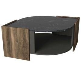 Журнальный столик Kalune Design Marbel, коричневый/серый/черный цена и информация | Журнальные столики | 220.lv