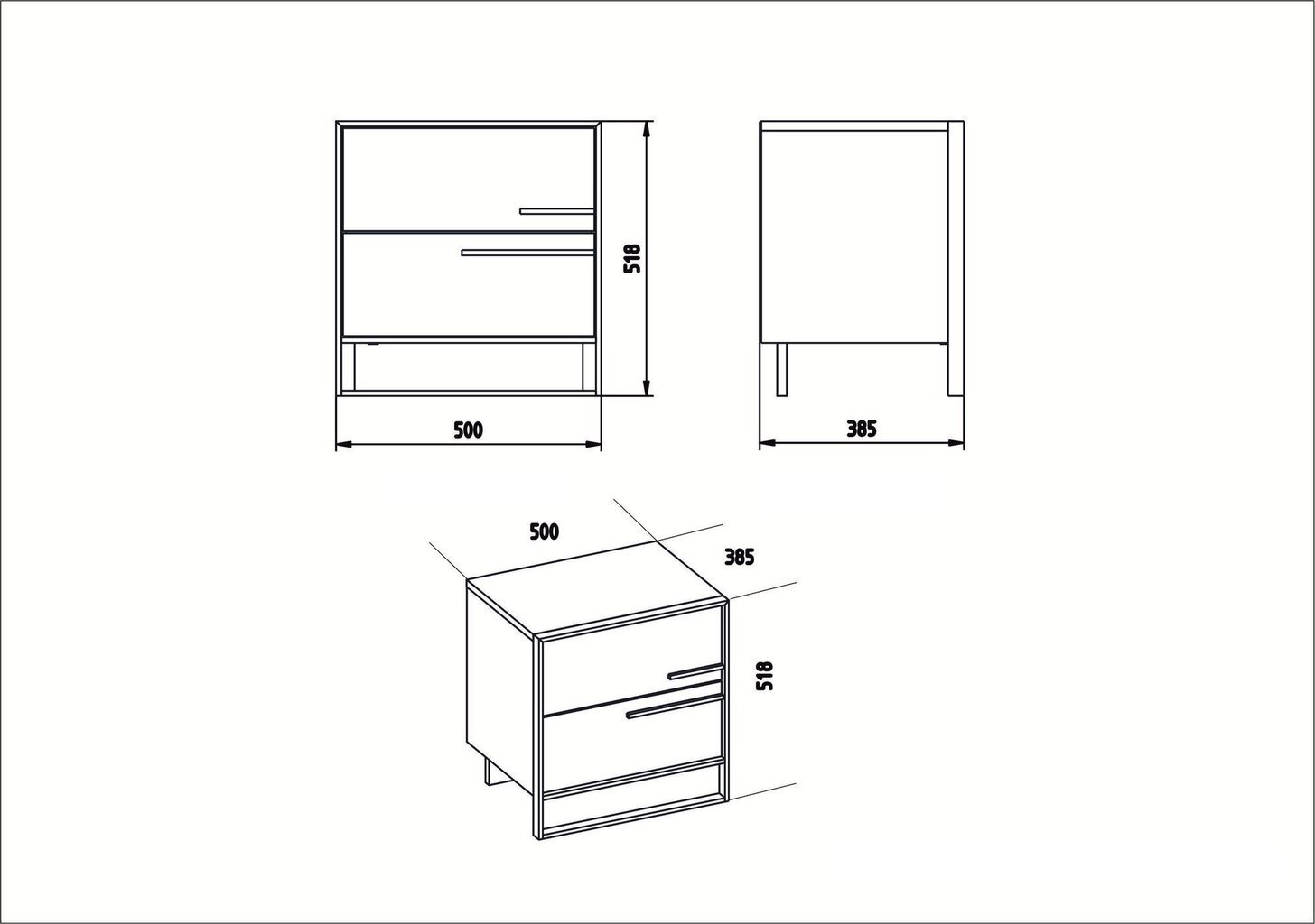 Naktsgaldiņš Kalune Design Polka, balts/zeltains cena un informācija | Naktsskapīši | 220.lv