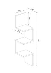 Sienas plaukts Kalune Design Corner, balts cena un informācija | Plaukti | 220.lv