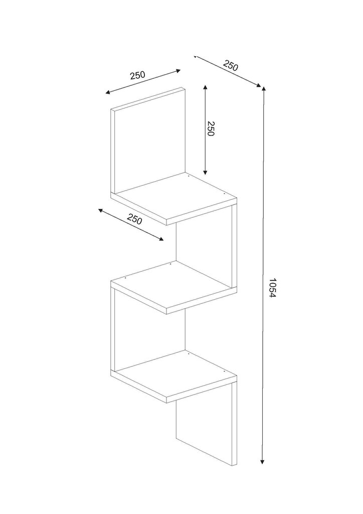 Sienas plaukts Kalune Design Corner, balts цена и информация | Plaukti | 220.lv