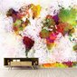 Foto tapetes - Akvareļu pasaules karte cena un informācija | Fototapetes | 220.lv