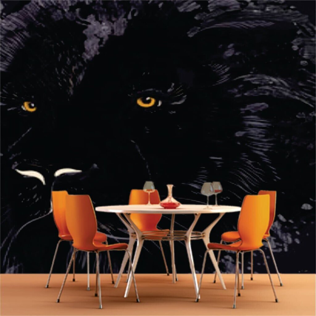 Foto tapetes - Lauva ilustrācija tumšās krāsās cena un informācija | Fototapetes | 220.lv