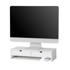 Monitoru statīvs SoBuy BBF02-W, balts cena un informācija | TV galdiņi | 220.lv