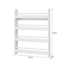 Grāmatu plaukts SoBuy KMB08-K-W, balts cena un informācija | SoBuy Mēbeles un interjers | 220.lv