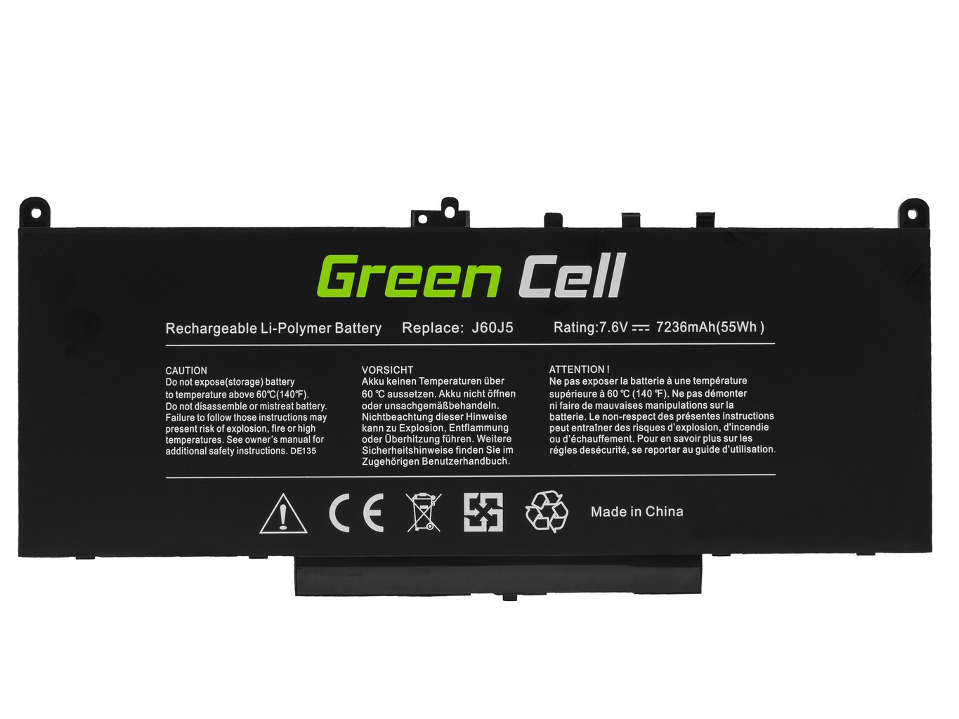 Bateria Green Cell J60J5 do Dell Latitude E7270 E7470 цена и информация | Akumulatori portatīvajiem datoriem | 220.lv