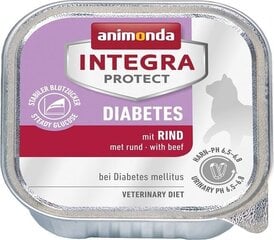 Animonda Integra Protect Diabetes konservi ar liellopu gaļu, 100g cena un informācija | Konservi kaķiem | 220.lv