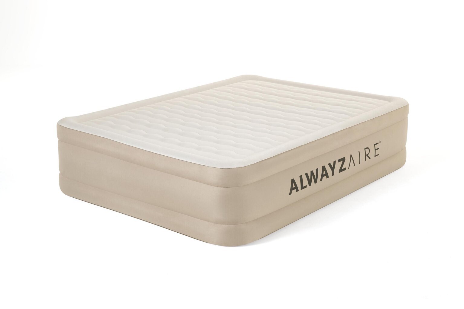 Piepūšamais matracis ar integrētu pumpi Bestway Alwayz Aire Fortech, 203x152 cm, krēmkrāsas cena un informācija | Piepūšamie matrači un mēbeles | 220.lv