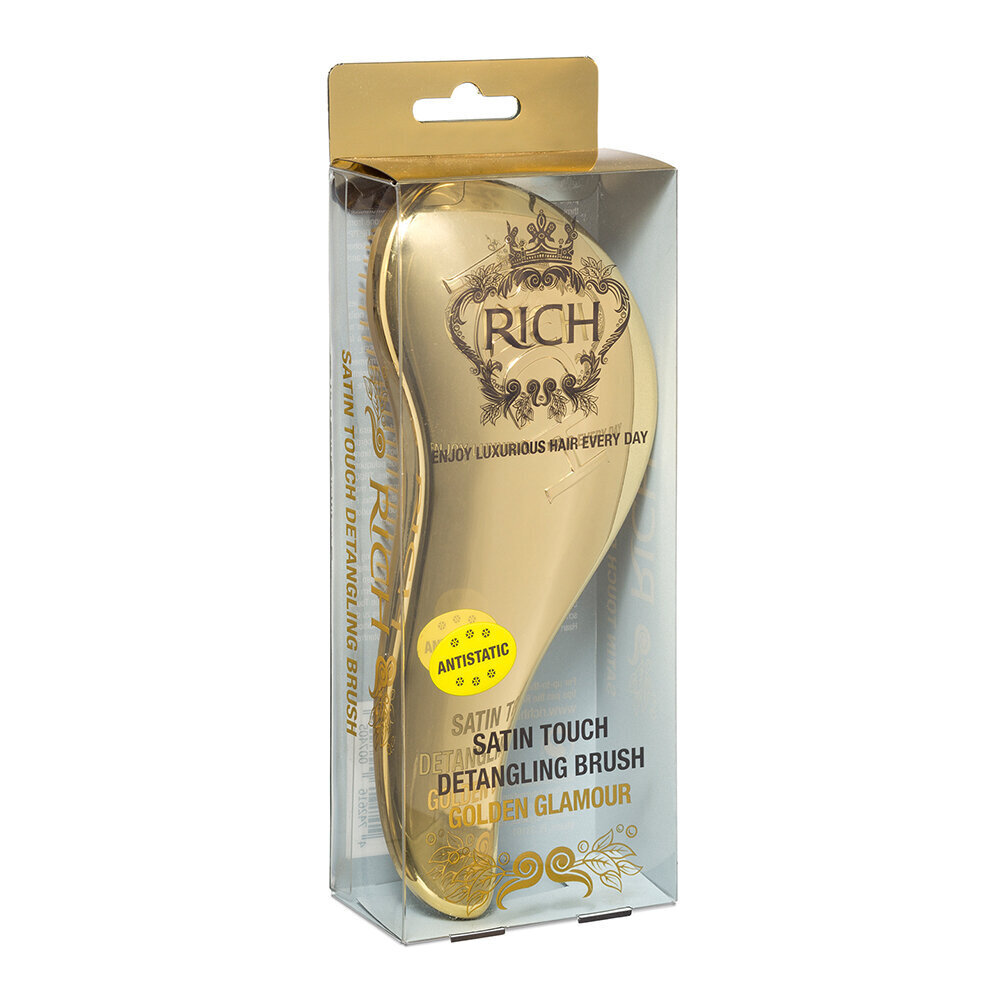 Antistatiska matu suka, RICH Satin Touch Detangling Brush Golden Glamour цена и информация | Matu sukas, ķemmes, šķēres | 220.lv