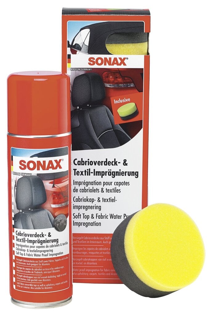 SONAX kabrioleta jumta un tekstila impregnants, 300ml цена и информация | Auto ķīmija | 220.lv