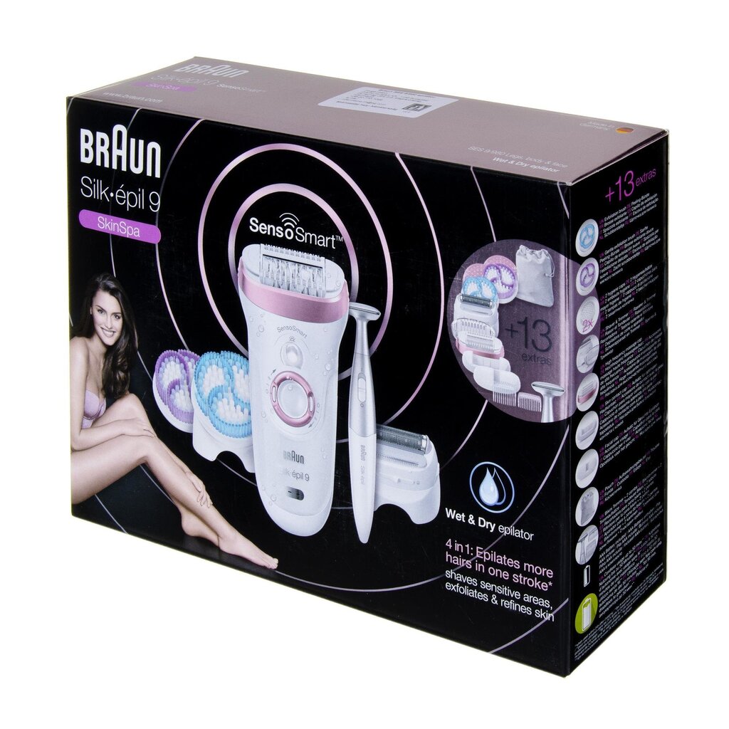 Braun Silk-epil 9-980 SensoSmart цена и информация | Epilatori | 220.lv