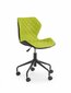 2-u biroja krēslu komplekts Halmar Matrix, melns/zaļš цена и информация | Biroja krēsli | 220.lv