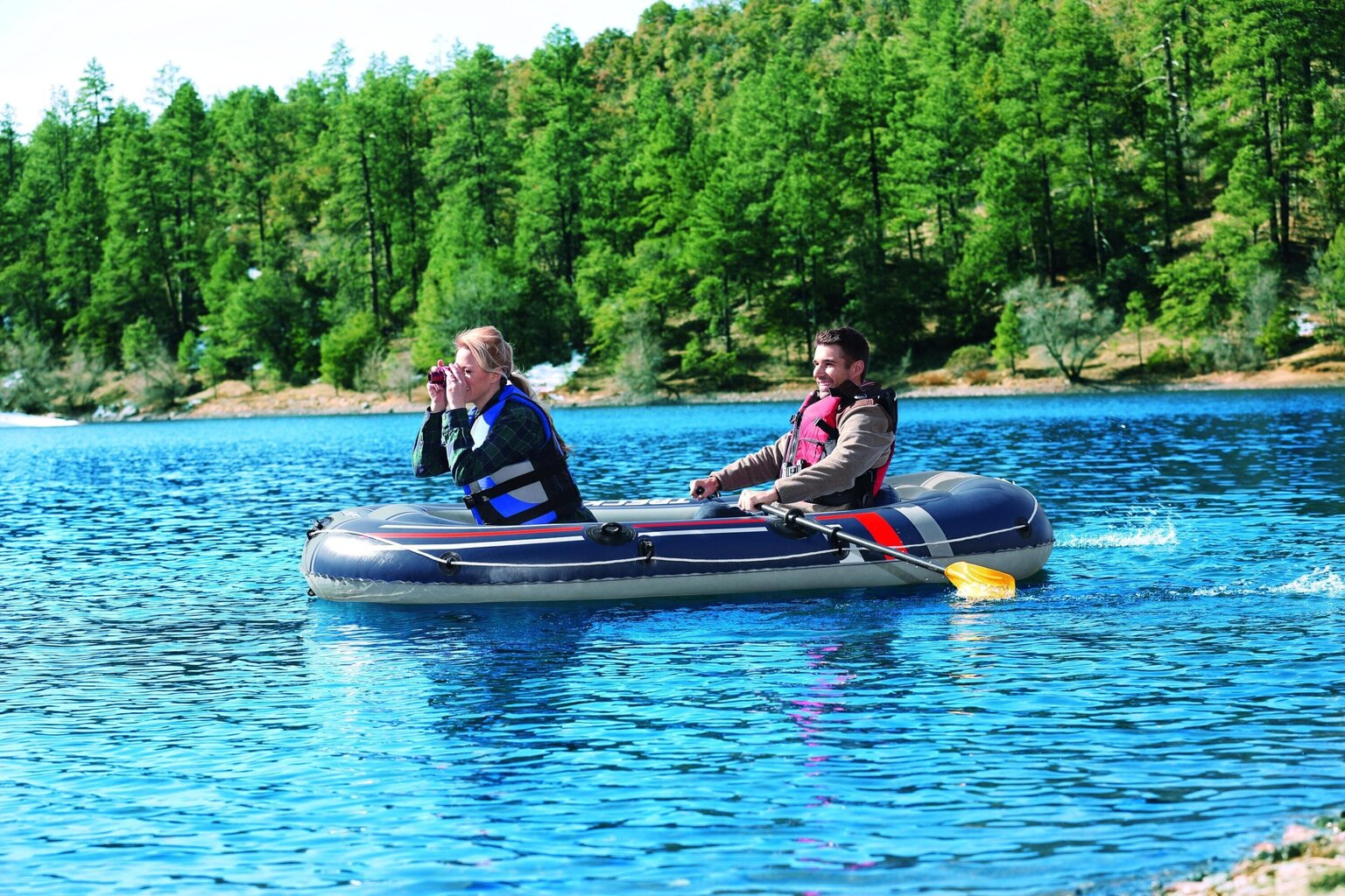 Airi Bestway Hydro-Force, melni/dzelteni cena un informācija | Piederumi laivām un kajakiem | 220.lv