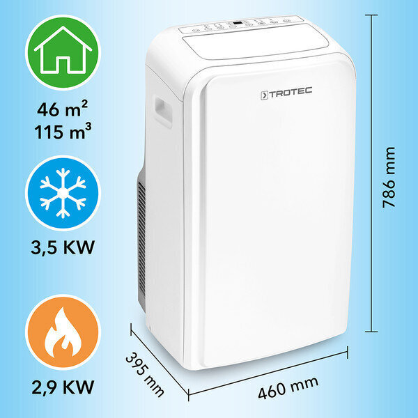 Mobils gaisa kondicionieris Trotec PAC 3500 SH cena un informācija | Gaisa kondicionieri, siltumsūkņi, rekuperatori | 220.lv