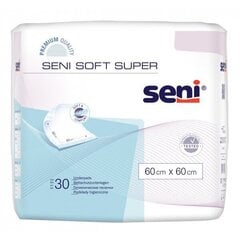 Впитывающие пеленки Seni Soft Super, 60x60 см, 30 шт. цена и информация | Подгузники, прокладки, одноразовые пеленки для взрослых | 220.lv