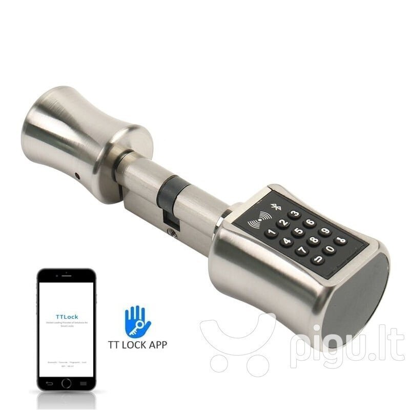 Elektroniskais durvju cilindrs TTLOCK Bluetooth 35x35T cena un informācija | Durvju slēdzenes | 220.lv