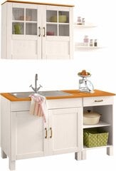 Набор мебели для кухни из 5 частей Notio Living Dennis 60, белый/желтый цена и информация | Кухонные гарнитуры | 220.lv